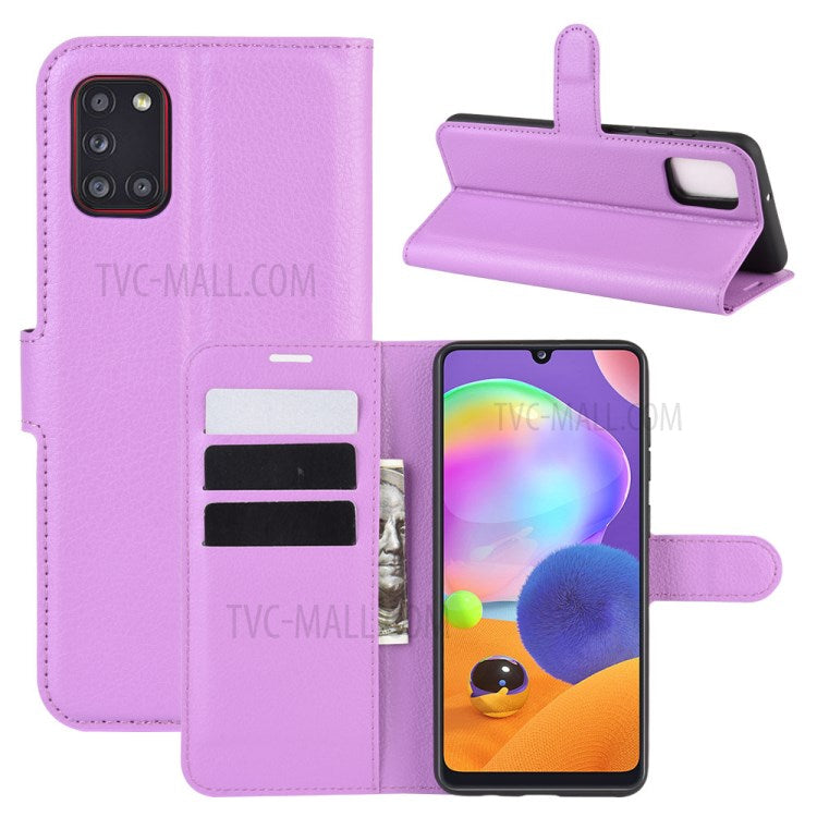 Litchi Surface Plånboksfodral i Läder för Samsung Galaxy A31