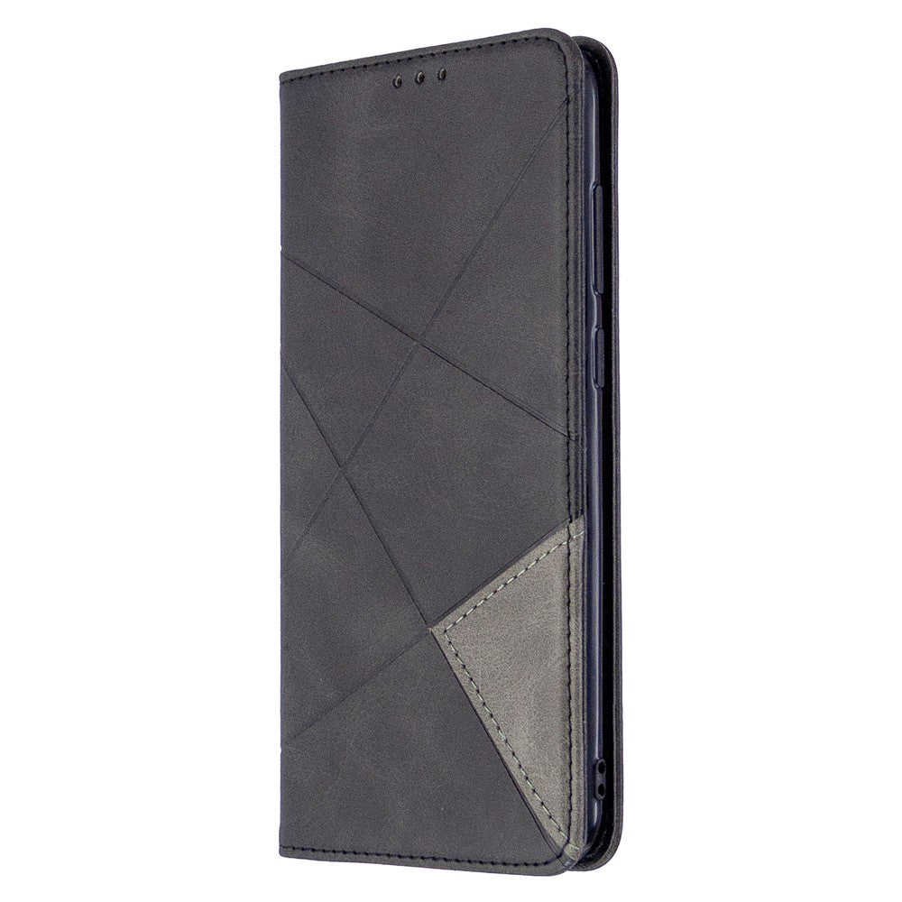 Geometriskt mönster självabsorberande läderfodral med kortplatser för Samsung Galaxy A11 (EU-version) / M11