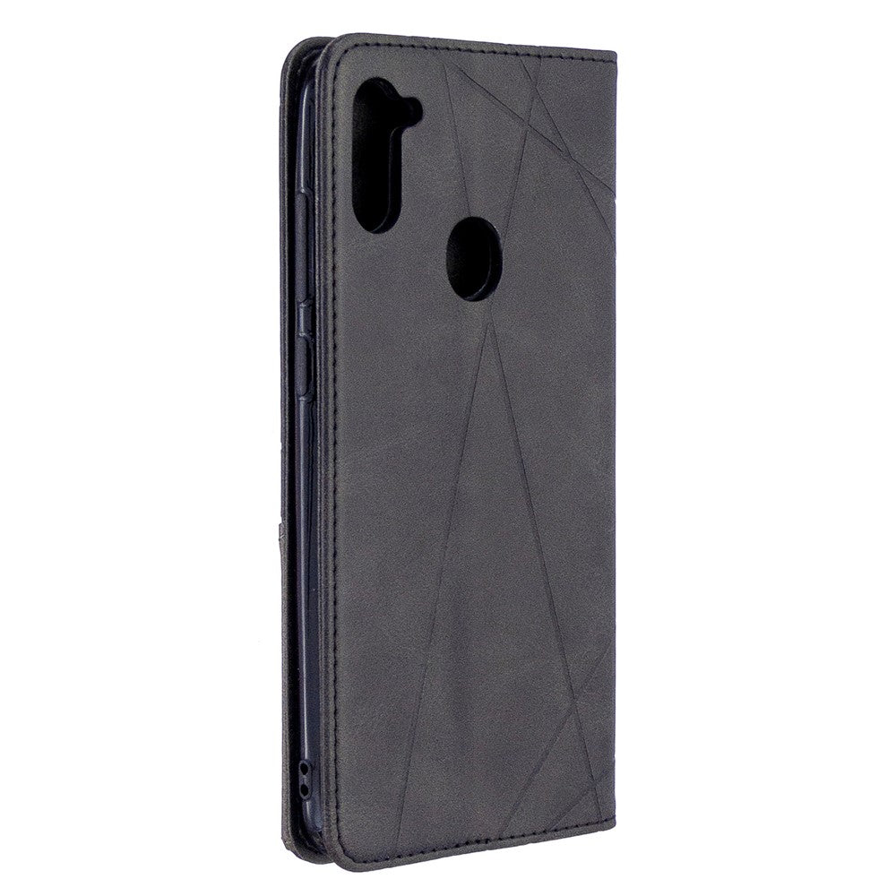 Geometriskt mönster självabsorberande läderfodral med kortplatser för Samsung Galaxy A11 (EU-version) / M11