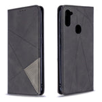 Geometriskt mönster självabsorberande läderfodral med kortplatser för Samsung Galaxy A11 (EU-version) / M11
