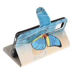 Cross Texture Patterned Flip Leather Shell Wallet Stand Phone Cover for Samsung Galaxy A31
