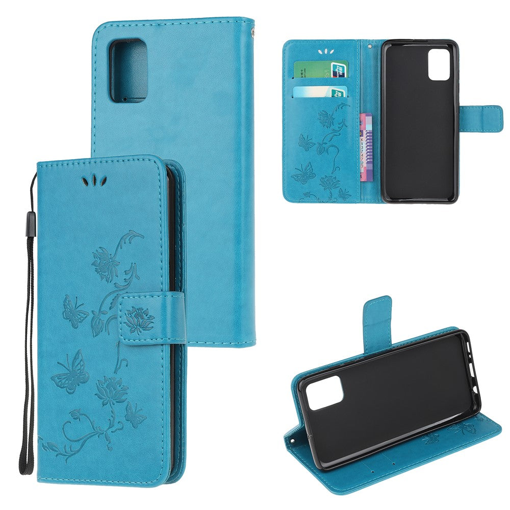 Imprint Butterfly Flowers Leather with Wallet Case for Samsung Galaxy A31