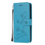 Imprint Butterfly Flowers Leather with Wallet Case for Samsung Galaxy A31