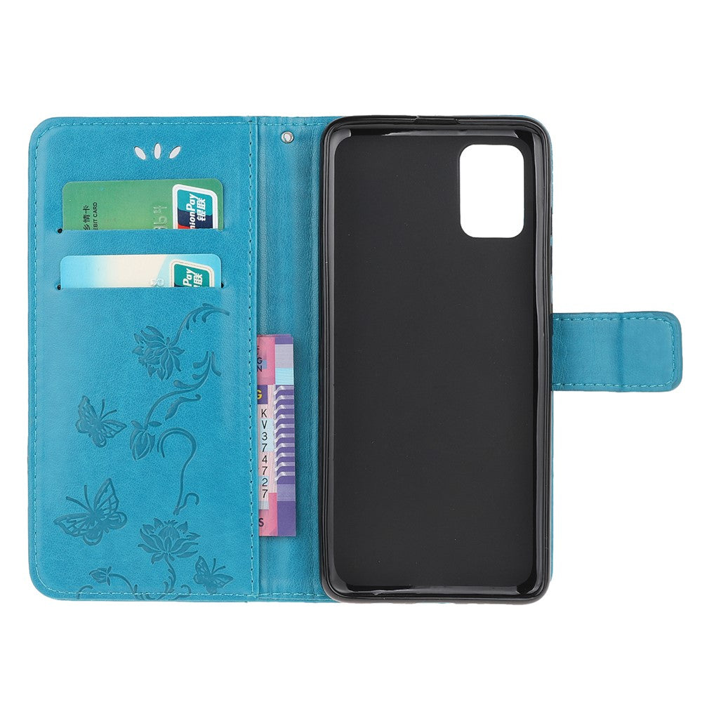 Imprint Butterfly Flowers Leather with Wallet Case for Samsung Galaxy A31