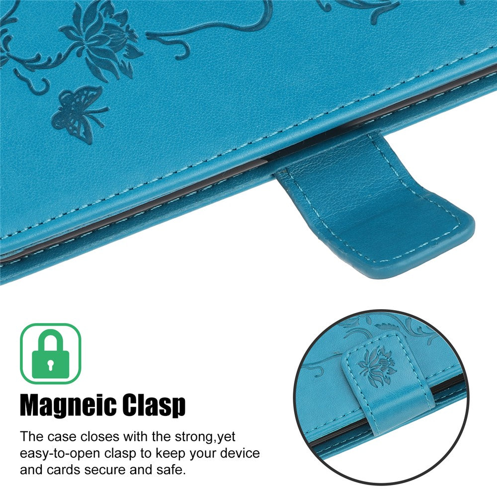 Imprint Butterfly Flowers Leather with Wallet Case for Samsung Galaxy A31