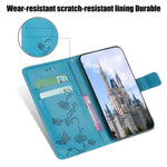 Imprint Butterfly Flowers Leather with Wallet Case for Samsung Galaxy A31