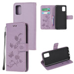 Imprint Butterfly Flowers Leather with Wallet Case for Samsung Galaxy A31