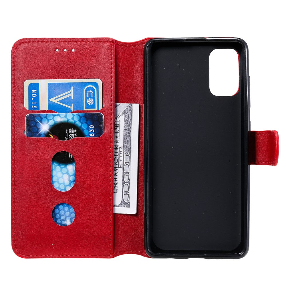 PU læderpung stativ magnetisk cover til Samsung Galaxy A41 (global version)