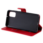 PU læderpung stativ magnetisk cover til Samsung Galaxy A41 (global version)