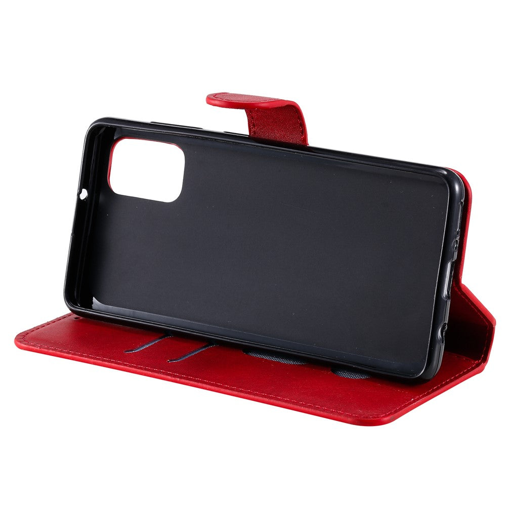 PU læderpung stativ magnetisk cover til Samsung Galaxy A41 (global version)