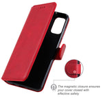 PU læderpung stativ magnetisk cover til Samsung Galaxy A41 (global version)