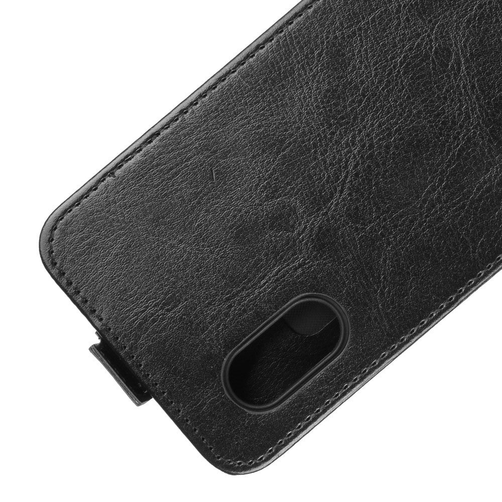 Crazy Horse Skind Vertikal Læderetui med Kortlomme til Samsung Galaxy Xcover Pro