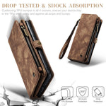 CASEME 008-serien för Samsung Galaxy A71 SM-A715 TPU-fodral med flera fack i PU-läder – Vintage