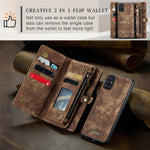CASEME 008-serien för Samsung Galaxy A71 SM-A715 TPU-fodral med flera fack i PU-läder – Vintage