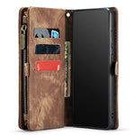 CASEME 008-serien för Samsung Galaxy A71 SM-A715 TPU-fodral med flera fack i PU-läder – Vintage
