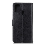 For Samsung Galaxy A21s Crazy Horse Texture PU Leather Flip Folio Stand Wallet Phone Case Cover
