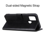 For Samsung Galaxy A21s Crazy Horse Texture PU Leather Flip Folio Stand Wallet Phone Case Cover