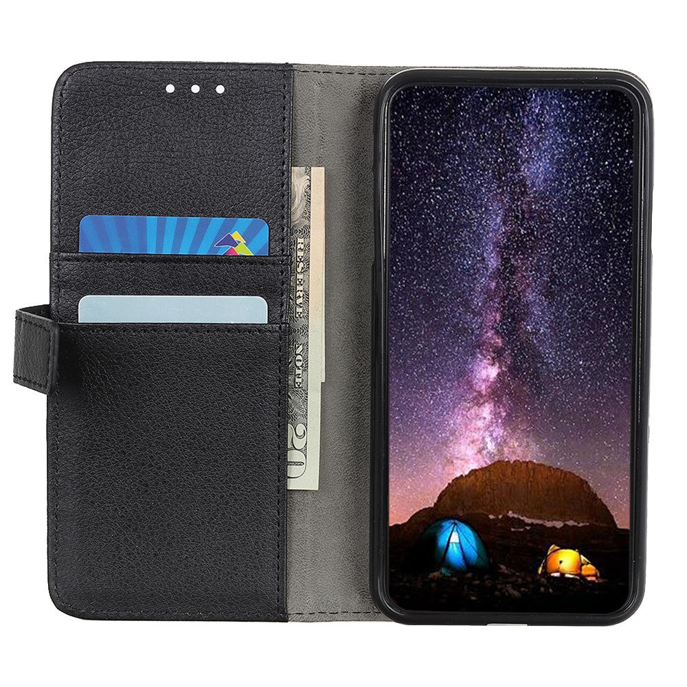 Litchi Skin Leather Wallet Stand Phone Case for Samsung Galaxy A21s