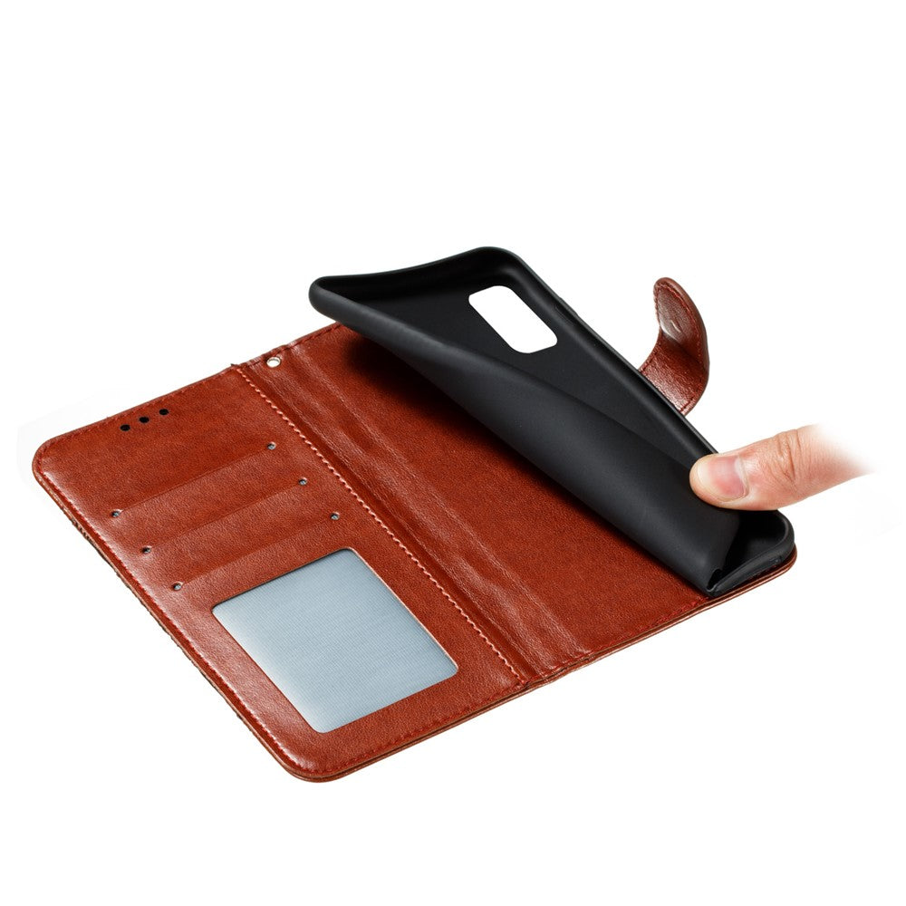 Imprint Mandala Flower Leather Wallet Case with Lanyard for Samsung Galaxy A41 (Global Version)