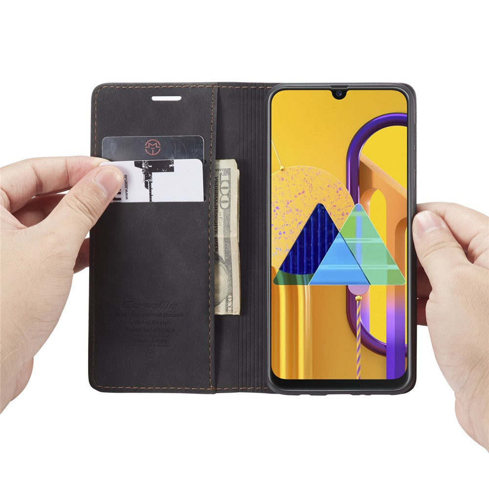 CASEME 013 Series Auto-absorbed Leather with Wallet Shell for Samsung Galaxy M30s/M21