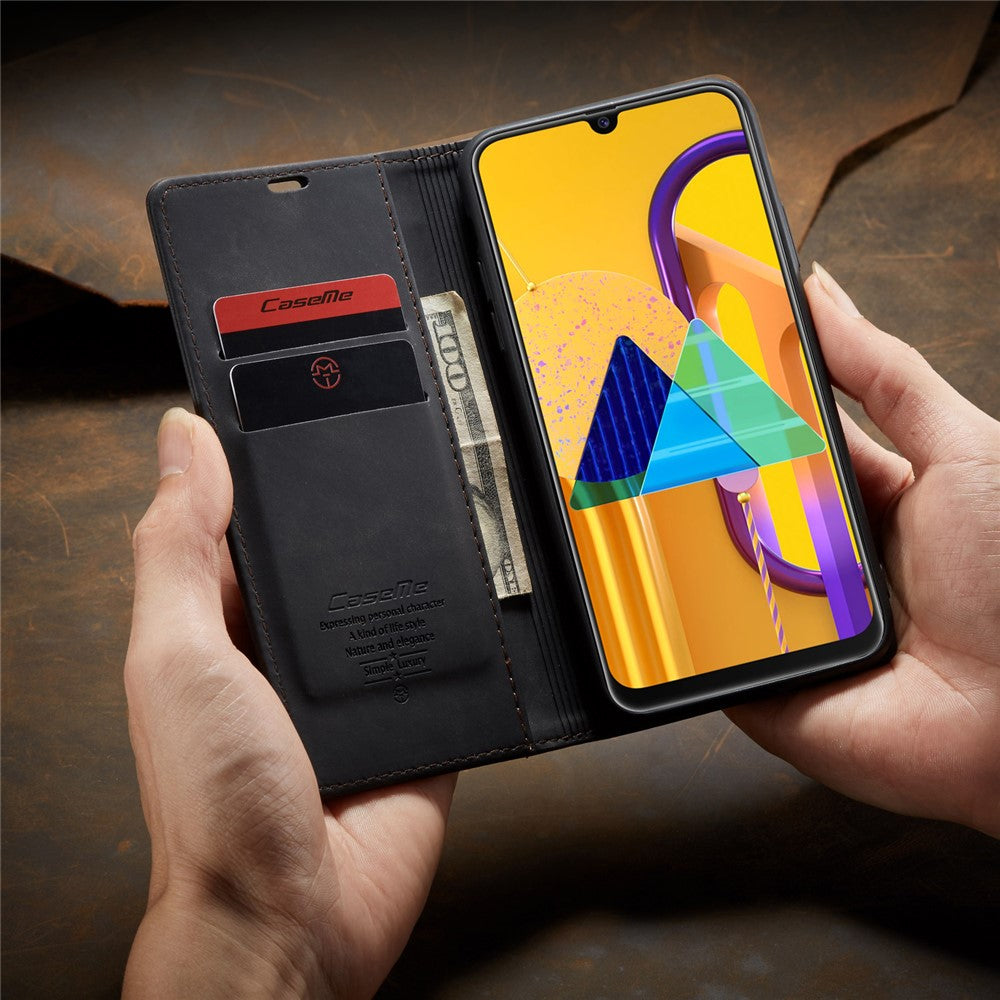 CASEME 013 Series Auto-absorbed Leather with Wallet Shell for Samsung Galaxy M30s/M21