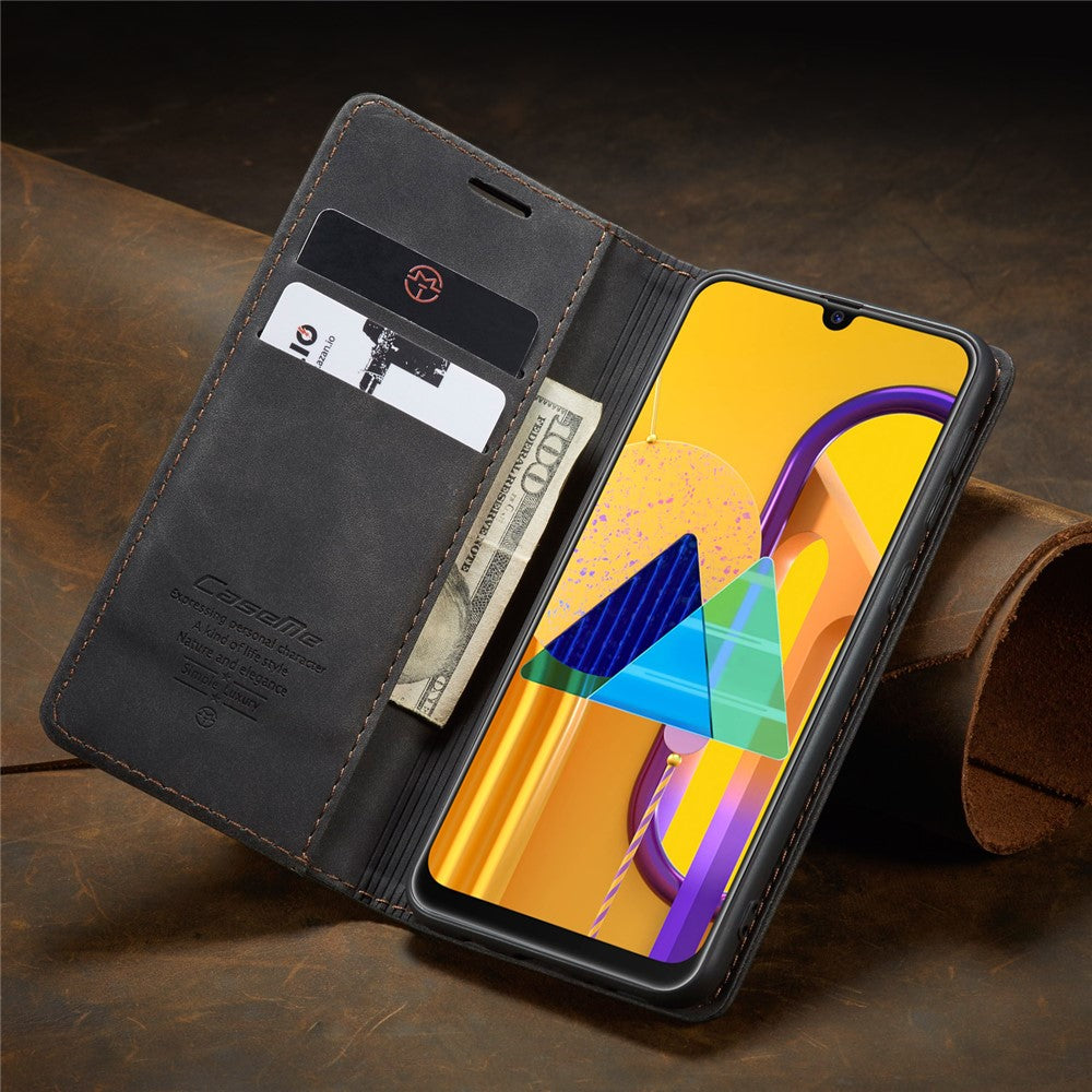 CASEME 013 Series Auto-absorbed Leather with Wallet Shell for Samsung Galaxy M30s/M21