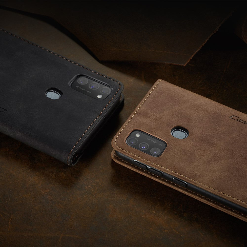 CASEME 013 Series Auto-absorbed Leather with Wallet Shell for Samsung Galaxy M30s/M21