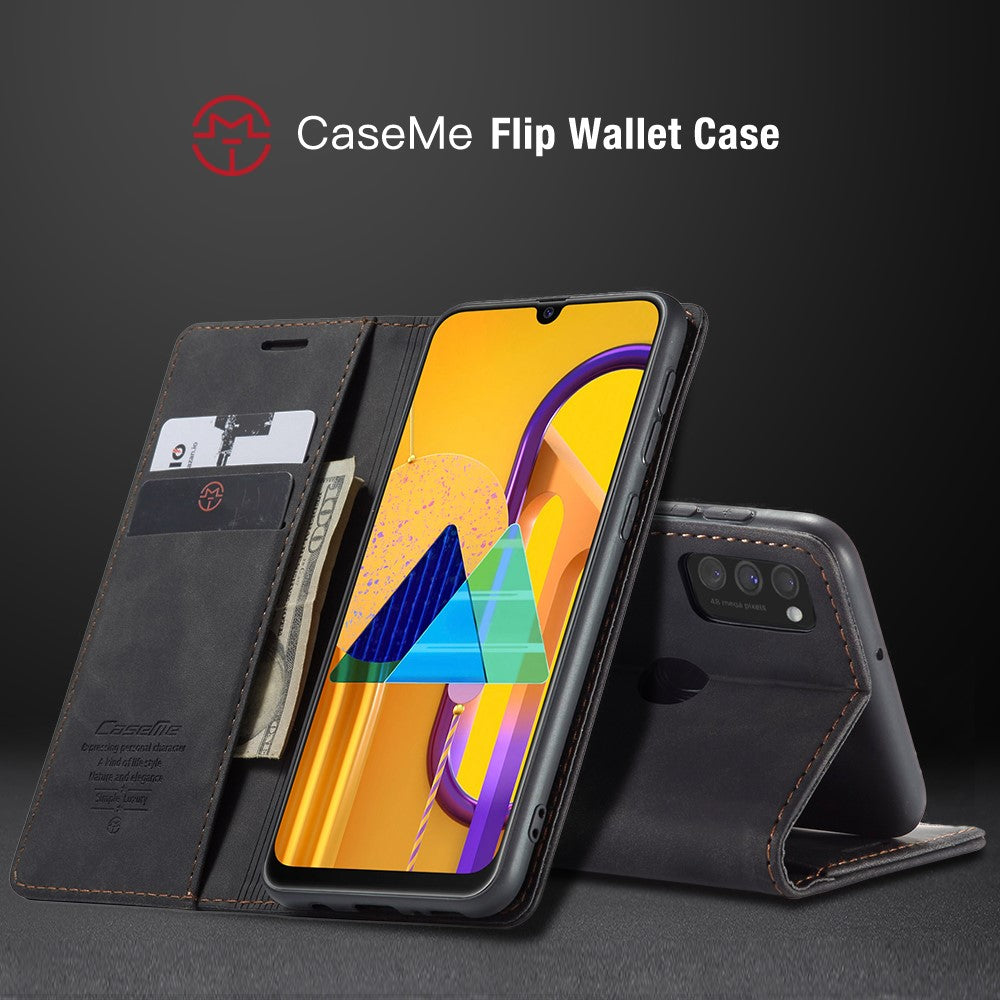 CASEME 013 Series Auto-absorbed Leather with Wallet Shell for Samsung Galaxy M30s/M21