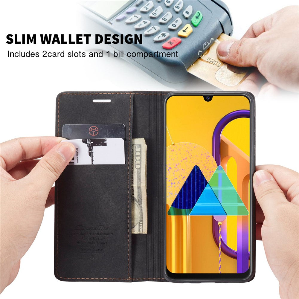 CASEME 013 Series Auto-absorbed Leather with Wallet Shell for Samsung Galaxy M30s/M21