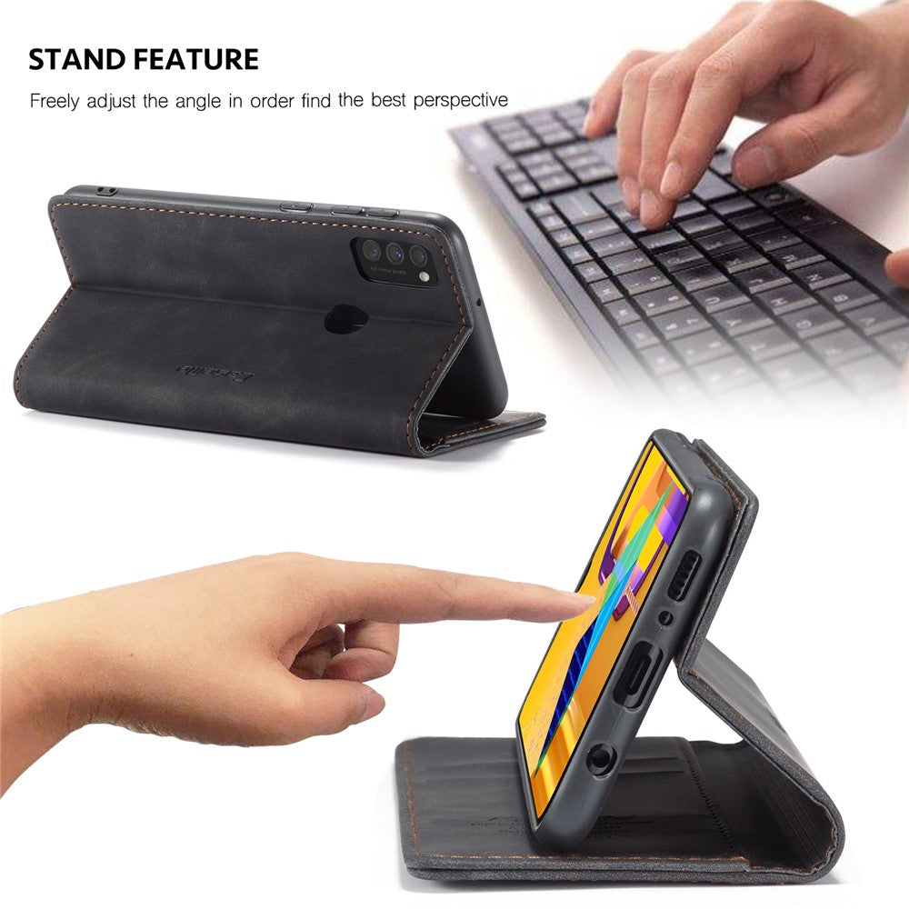 CASEME 013 Series Auto-absorbed Leather with Wallet Shell for Samsung Galaxy M30s/M21