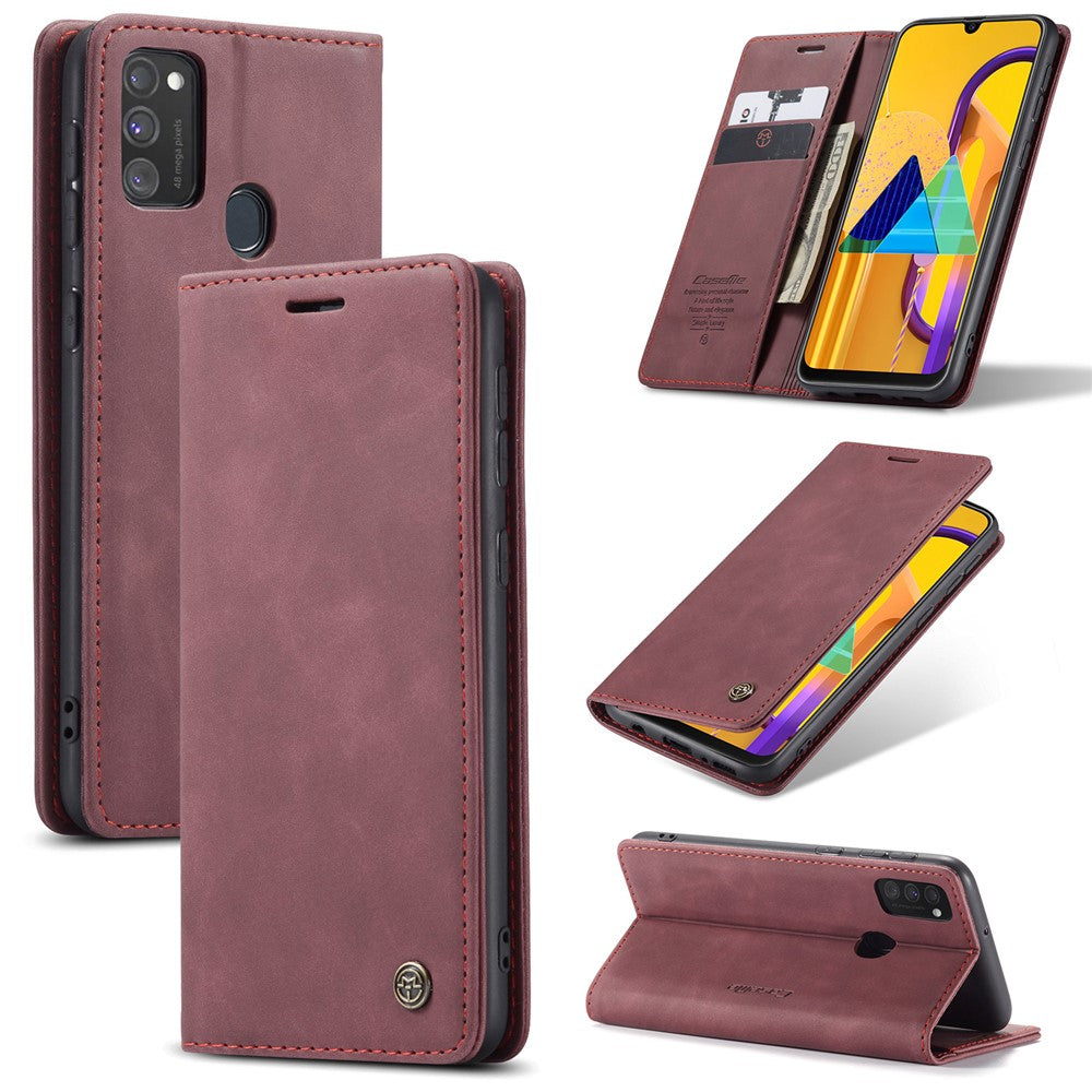 CASEME 013 Series Auto-absorbed Leather with Wallet Shell for Samsung Galaxy M30s/M21
