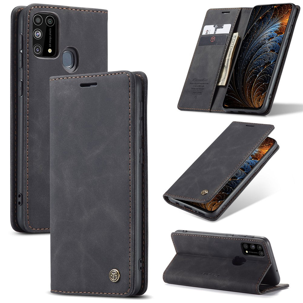 CASEME 013 Series Auto-absorbed Leather Shell for Samsung Galaxy M31
