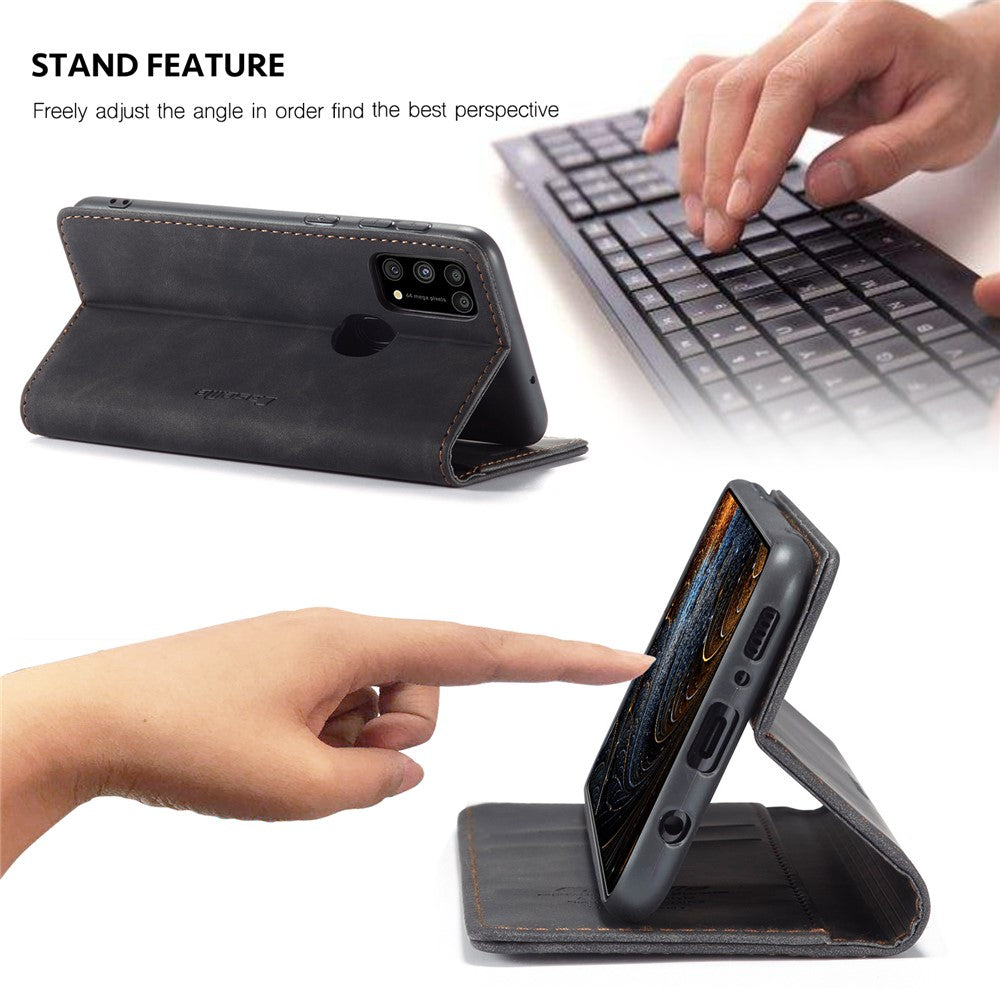 CASEME 013 Series Auto-absorbed Leather Shell for Samsung Galaxy M31