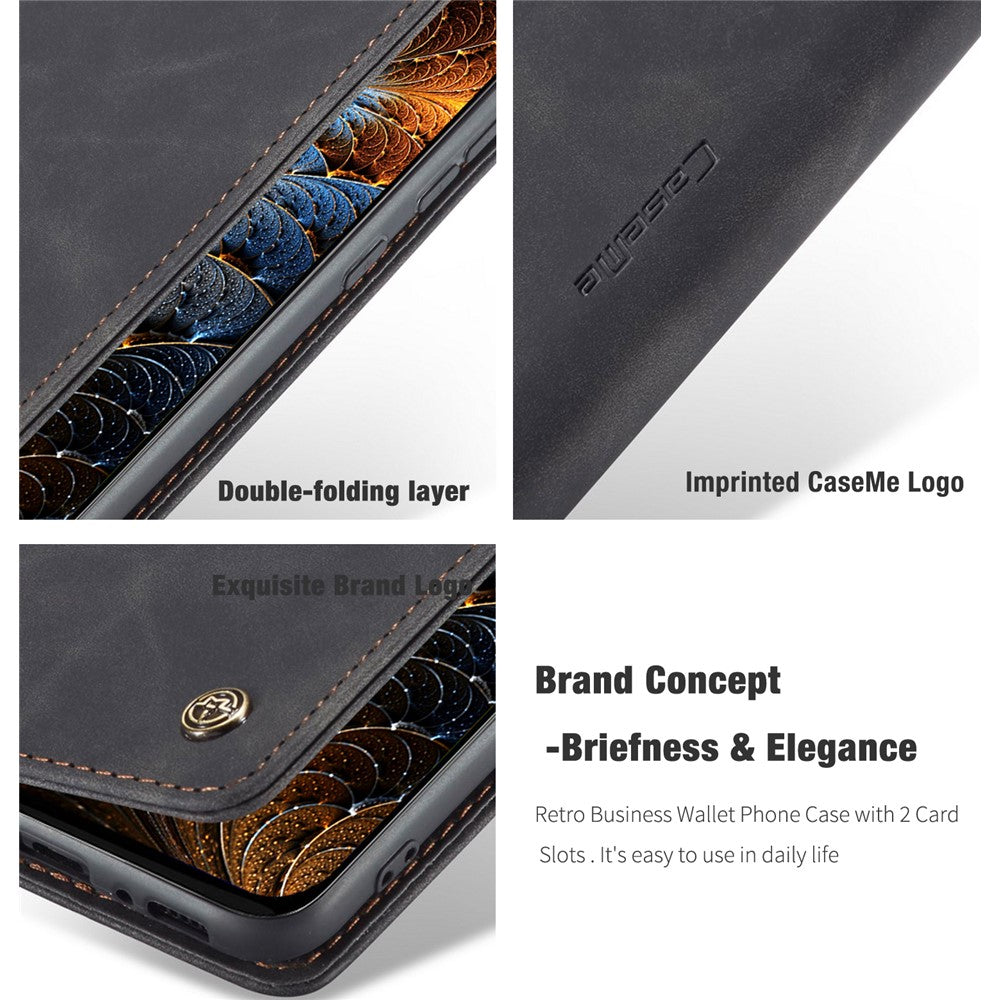 CASEME 013 Series Auto-absorbed Leather Shell for Samsung Galaxy M31