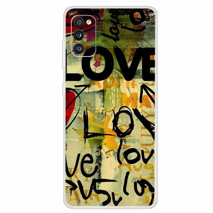 Pattern Printing Soft TPU Phone Case Cover for Samsung Galaxy A41 (Global Version)
