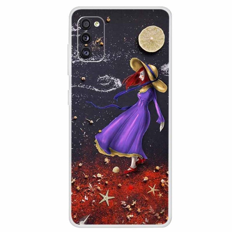 Mönstertryckt mjukt TPU-mobilskal till Samsung Galaxy A41 (global version)