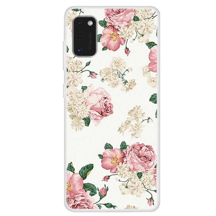 Mönstertryckt mjukt TPU-skal för Samsung Galaxy A41 (global version)