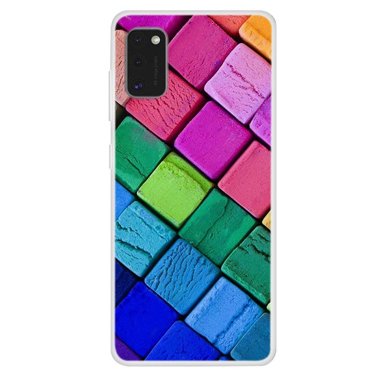 Mönstertryckt mjukt TPU-skal för Samsung Galaxy A41 (global version)
