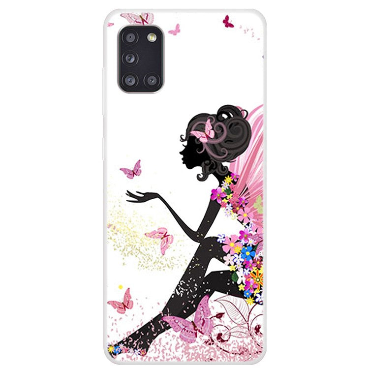 Mönstertryck Mjukt TPU Skyddsskal mobilskal för Samsung Galaxy A31