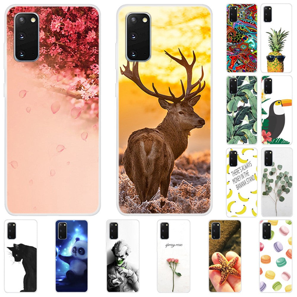 Clear Pattern Printing Soft TPU Back Shell for Samsung Galaxy S20 4G/S20 5G