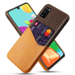 PU Leather Coated PC Phone Case with Card Slot for Samsung Galaxy A41 (Global Version)