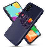 PU Leather Coated PC Phone Case with Card Slot for Samsung Galaxy A41 (Global Version)
