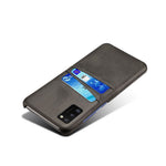 Double Card Slots PU Leather Coated Plastic Protector Case for Samsung Galaxy A41 (Global Version)