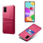 Skyddsskal i PU-läder med dubbla kortfack för Samsung Galaxy A41 (global version)