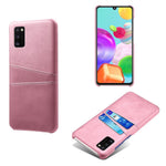 Double Card Slots PU Leather Coated Plastic Protector Case for Samsung Galaxy A41 (Global Version)