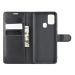 Litchi Texture Mobile Phone Shell Wallet Leather Cool Cover for Samsung Galaxy A21s Supporting Stand Phone Case