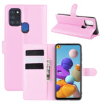 Litchi Texture Mobile Phone Shell Wallet Leather Cool Cover for Samsung Galaxy A21s Supporting Stand Phone Case