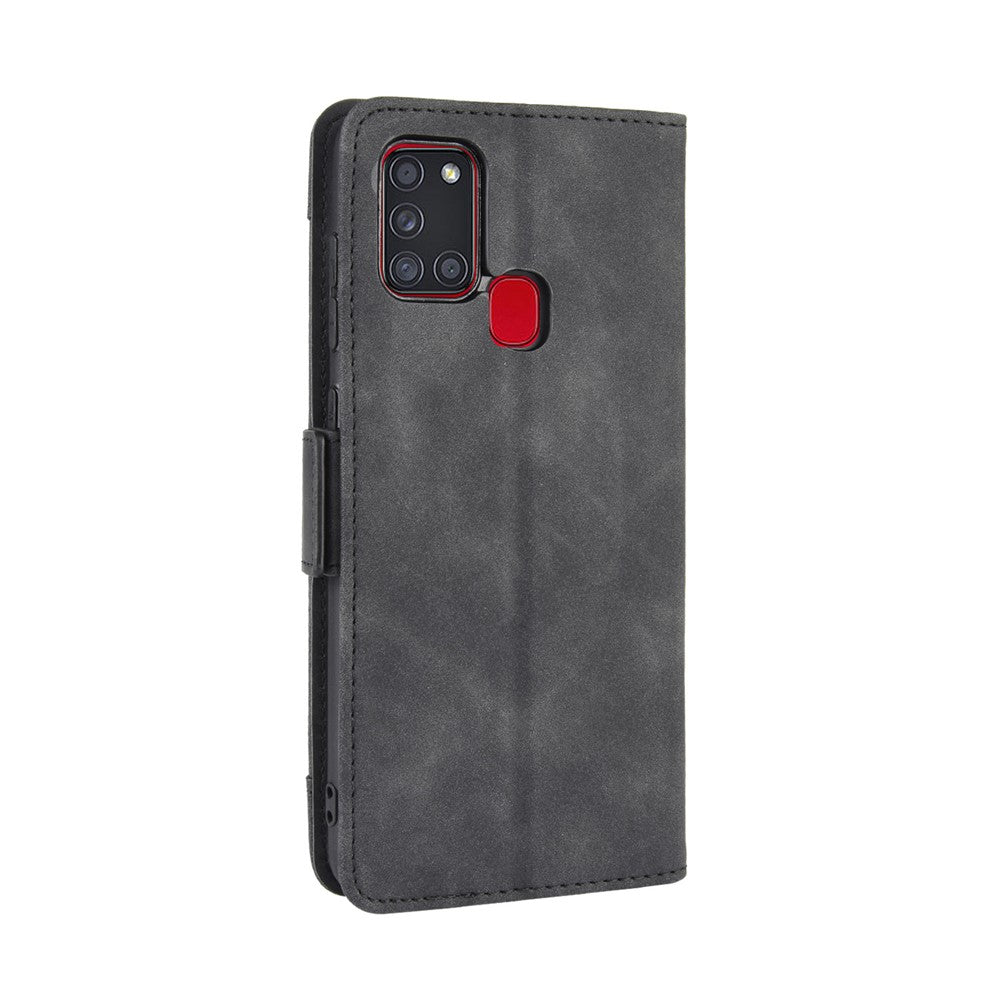 Kreditkortholder pung læderbeskyttelsesetui til Samsung Galaxy A21s, foldbart stativ telefoncover