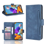 Kreditkortholder pung læderbeskyttelsesetui til Samsung Galaxy A21s, foldbart stativ telefoncover