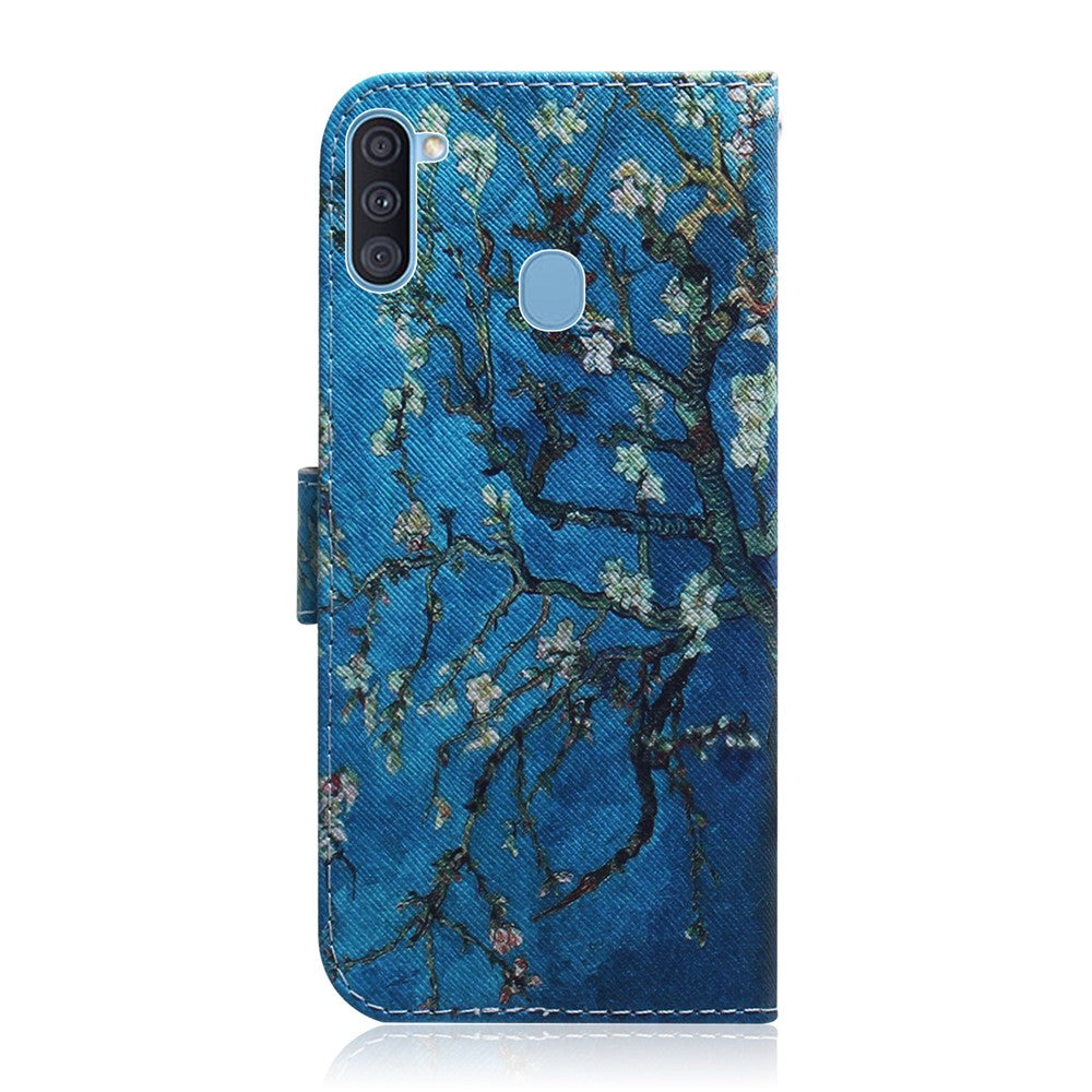 Läderfodral med tryck till Samsung Galaxy A11 (EU-versionen)/M11